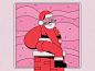 Drawcember: Deck the Halls booty butt chimney christmas holidays illustration santa santa claus snow