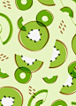 Tropical kiwi fruit pattern vector | free image by rawpixel.com / busbus / NingZk V. #kiwi #fruit #memphis #poster #artprints #design #picture #Illustration #inspiration #graphic #postcard #vector #seamlesspattern #pattern