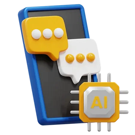 CHAT BOT AI  3D Icon