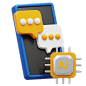 CHAT BOT AI  3D Icon