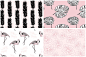 化妆品粉色线性少女文艺风植物花卉背景 AI矢量设计素材  (7)