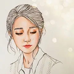 평아리笔下臉讚美女的樣貌 #小清新# #背景图# #水彩# #头像# #壁纸#