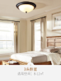 Q美式乡村吸顶灯简约卧室灯现代铁艺餐厅圆形阳台灯走廊过道灯具-tmall.com天猫