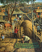油画里的中国旧日农村_文化_腾讯网