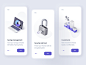 Unibank App - Onboarding Screen financial fintech mobile app minimal figma finance app product finance money banking bank digital 3d illustration mobile onboarding