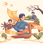 ILLUSTRATION  Digital Art  product design  vietnam textile garment Retro calendar graphic design 