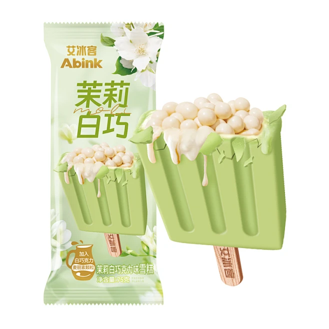 10支艾冰客茉莉白巧冰淇淋 白色磨巧雪糕巧克力 网红摩巧冷饮冰棍-淘宝网-花瓣网