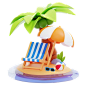 BEACH  3D Icon