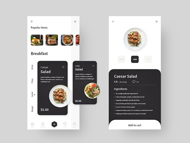 Food app concept web...