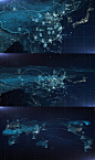 【原创】5G互联网科技地图辐射分布蓝调版