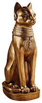 Golden Bastet of Ancient Egypt Statue traditional-garden-statues-and-yard-art