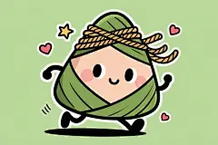 端午节糯香粽子有趣拟人形象插画表情包