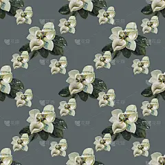 美丽的玉兰画亚克力无缝图案。手绘丛林自然，花卉插画。印刷纺织品，布料，墙纸，剪贴簿