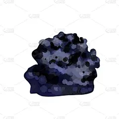 珊瑚礁。不同颜色的息肉。手绘水彩插图上的白色背景