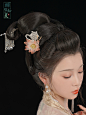 【蝉鸣知夏】蝶恋 辑珠蝴蝶真丝烫花发夹汉服头饰簪花古风配饰-淘宝网