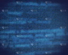 数字屏幕上的抽象二进制蓝色代码
