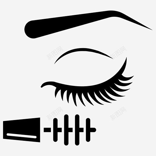 睫毛膏化妆品眼部美容 UI图标 设计图片...
