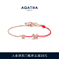 AGATHA/瑷嘉莎红绳小狗锆石钱币手链女本命年手饰-tmall.com天猫
