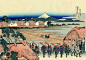 富岳三十六景：从千住花街眺望不二 - 葛饰北斋的浮世绘作品,无水印高清大图 - 麦田艺术