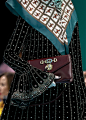 A Sanskrit word meaning prince entitles Gucci’s bag line featuring a tiger head.The Rajah Bag 