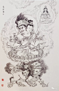 佛教造像线稿集（明王部 罗汉部） : 佛教造像线稿集（明王部 罗汉部）
