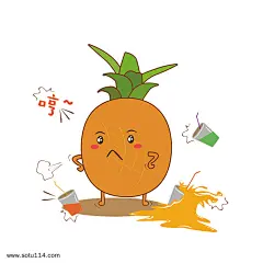 哼手绘菠萝卡通可爱表情包