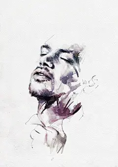 FLORIAN 牛皮纸上的颓废霸气男人肖像手绘插画[39P]A.jpg