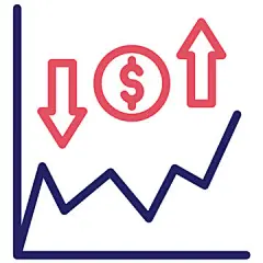 图源免费EPS |商业与经济图标集的利润损失矢量图标插画