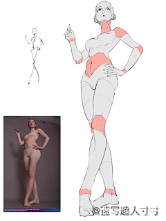 深海奥里昂采集到线稿 人体动作