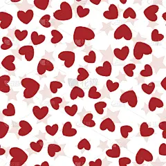 红心和星星无缝图案