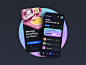 TaskEz: Productivity App iOS14 UI Kit 3d model task management card dark app dark theme dark 3d illustration 3d illustration onboarding ios14 productivity calendar mobile app app task ux design ui design ux ui