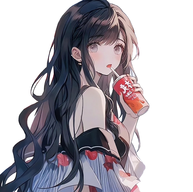 透明底动漫女图