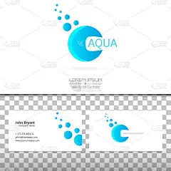 艺术插图创意名片模板。公司最小商务名片与字母。