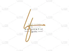字母Lf签名标志模板向量