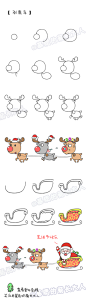 如何画圣诞驯鹿车，来自@基质的菊长大人