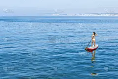 女人,桨,桨叶式冲浪板,冲浪板,水,美,青少年,水上运动器材,半身像,水平画幅