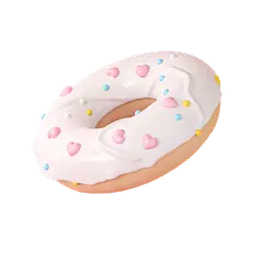 摄图网_402164519_粉色C4D立体食物甜甜圈（非企业商用）