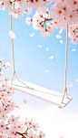 a-white-swing-hanging-from-ropes-with-cherry-bloss__iris