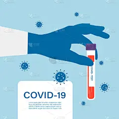 冠状病毒2019-nCoV血液样本的病毒细胞背景。冠状病毒发作有。流行性病毒呼吸综合征。模板海报，横