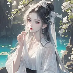 AI绘画｜古风白衣美人_2_造梦AI插画艺术_来自小红书网页版