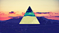 sunset science mountains Pink Floyd hipster swag color spectrum triangles  / 1920x1080 Wallpaper