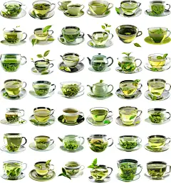 绿茶下午茶饮品饮料茶叶茶杯茶壶春茶龙井茶元素海报模板素材设计-淘宝网