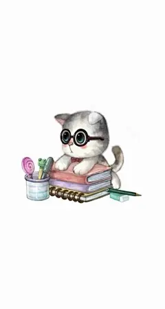 小萌猫 你在想什么 - 插画图片_插画师_插画壁纸_场景插画_yidodo.net - 意兜兜