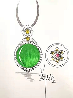 肆十㭍-47采集到Jewelry-翡翠（围钻）