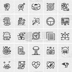 set 25 universal business icons
