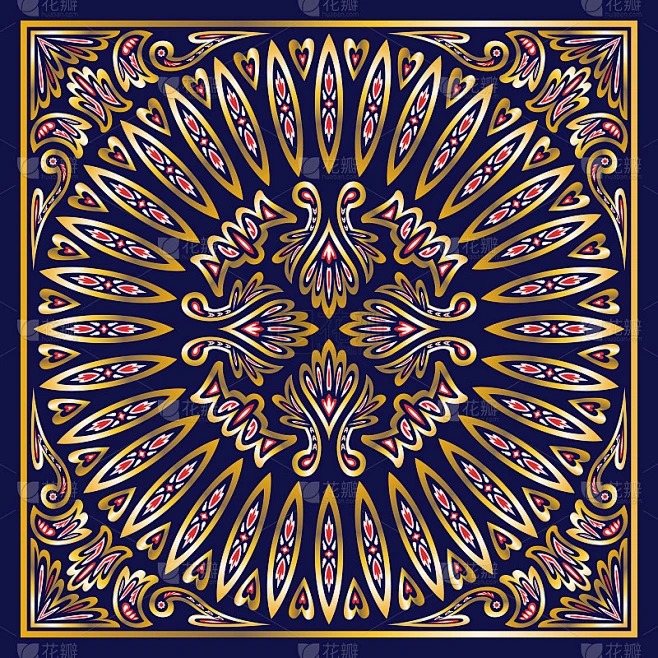 scarf pattern素材-花瓣网