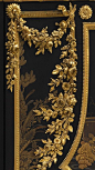 Antique Louis XVI secretary, 1783 ~ by Jean Henri Riesener (French, 1734–1806). Oak veneered with ebony, black and gold Japanese lacquer, tulipwood, holly and black stained holly, amaranth, gilt-bronze mounts, white marble -- made for ueen Marie Antoinet@