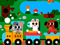 Choo choo train vector book kidsbook cute characters animals illustrator illustration kids