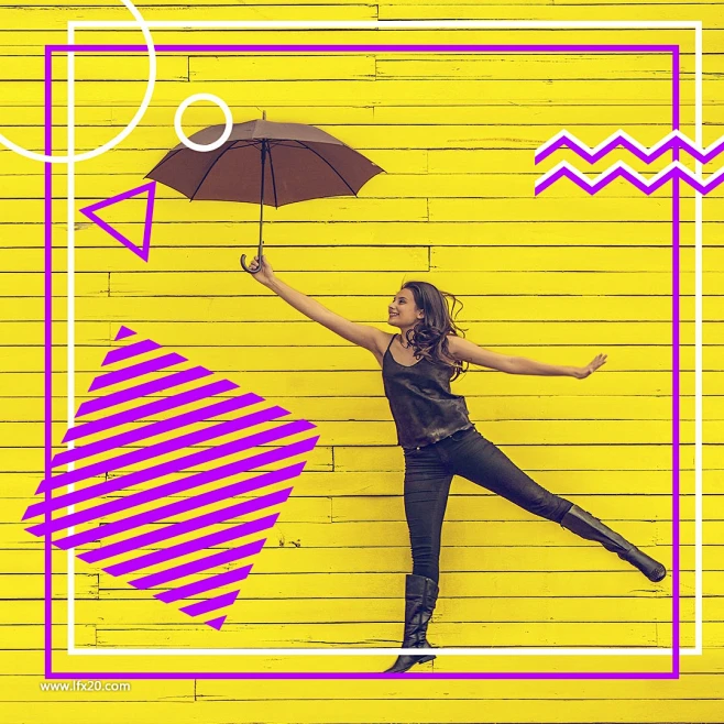 时尚潮流欧美风格彩色混色时尚达人促销banner网络横幅