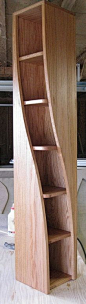 Handmade 5ft oak Bookshelf with a twist by WoodCurve